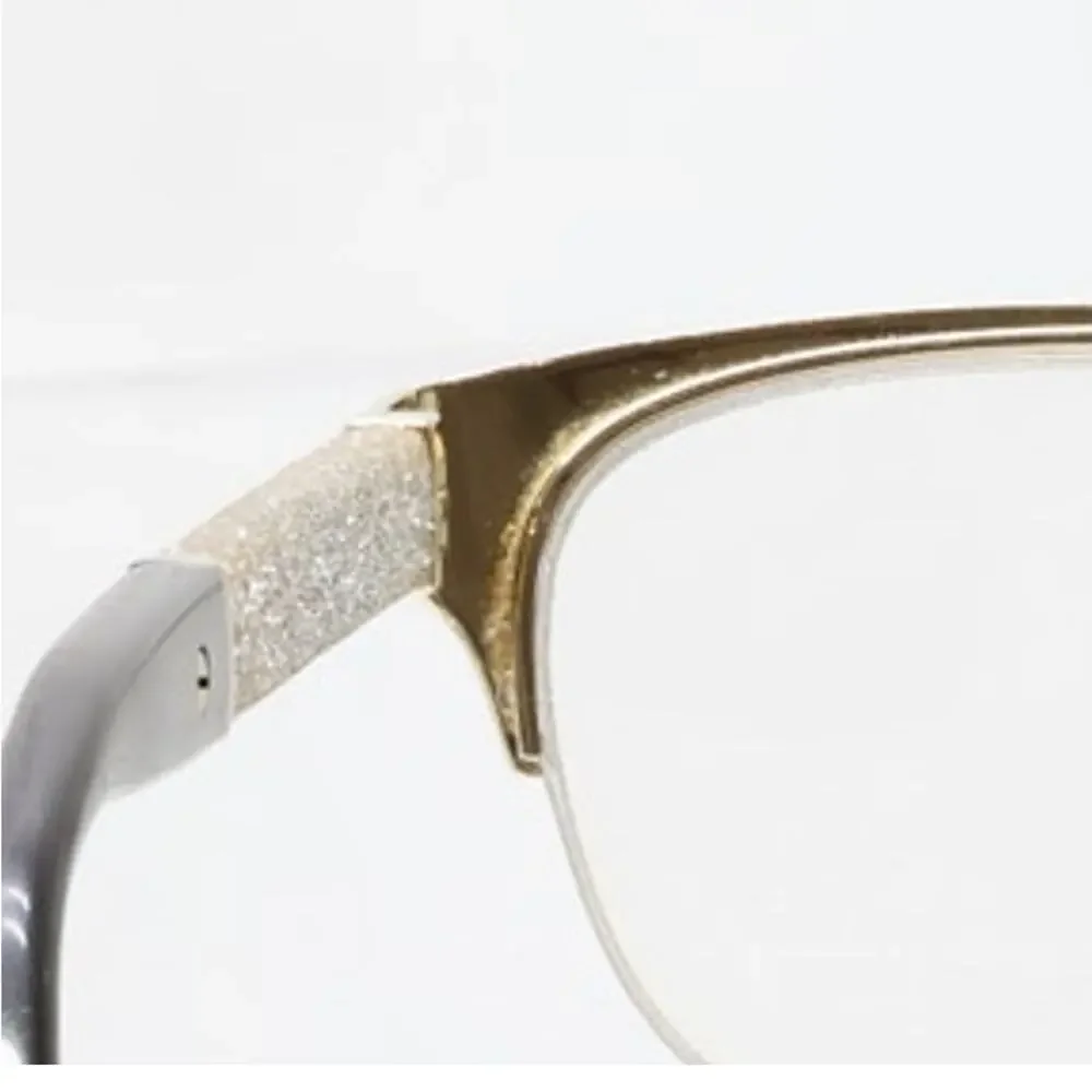 Jimmy Choo JC106 Brown/Silver Eyeglass FRAMES ONLY - FAIR CONDITION